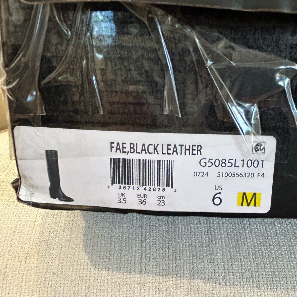 NIB Naturalizer Women's Fae Knee High Boot Black Leather Wide Calf Heeled Size 6 - Picture 16 of 16